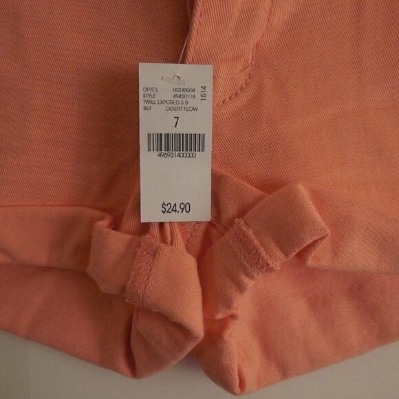 B28...Wet Seal Blue Asphalt Peach Color Shorts Size 7 - Picture 4 of 8